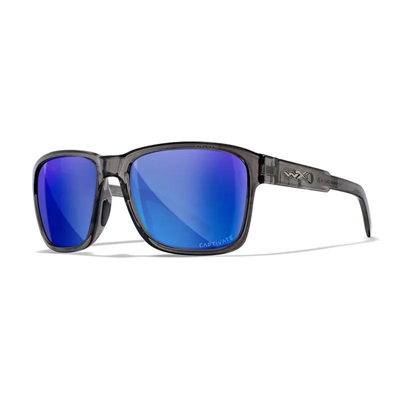Okulary Wiley X Trek Captivate Polarized Blue Mirror Gloss Crystal Dark Grey Frame