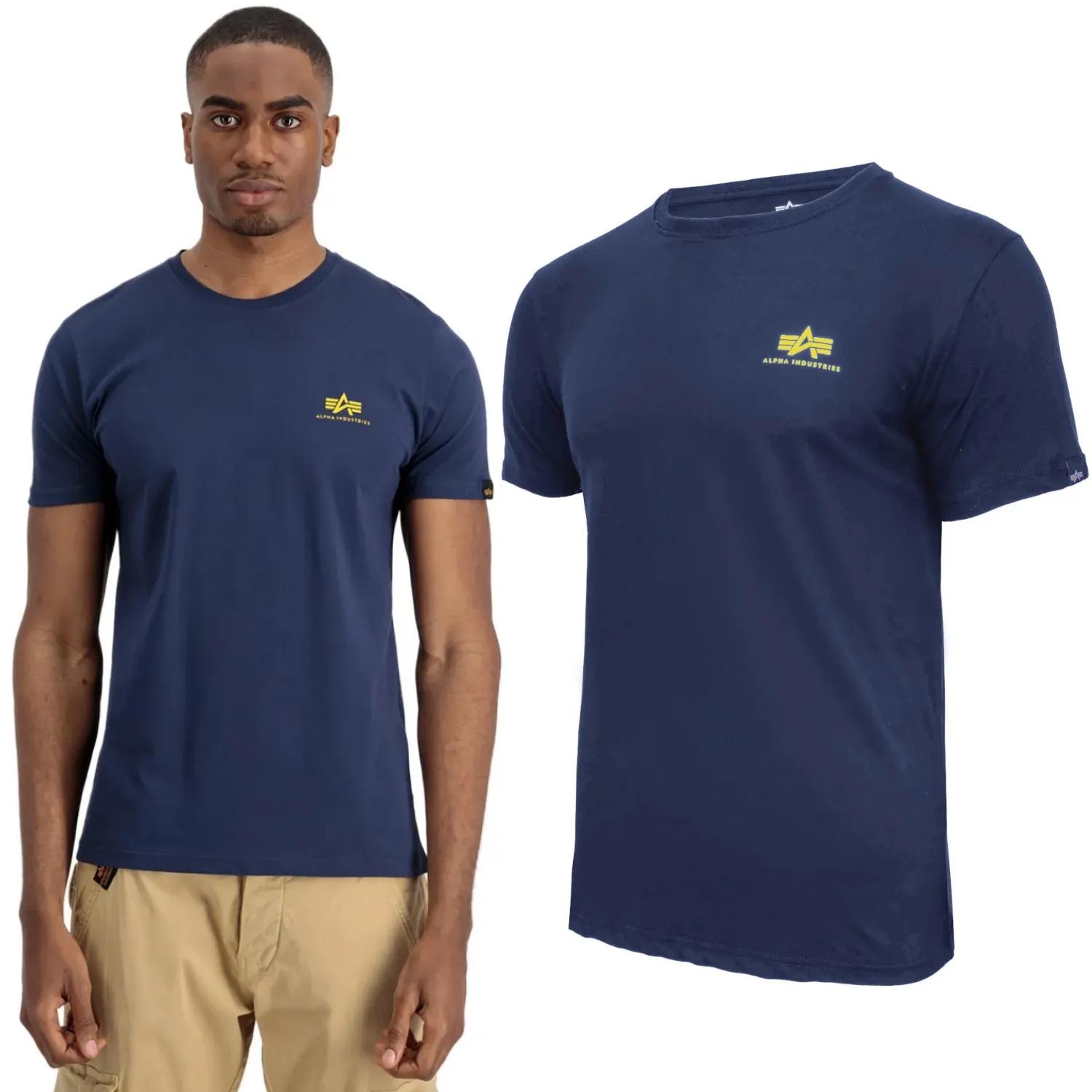 Koszulka Alpha Industries Small Logo Basic 188505 435 - Granatowa
