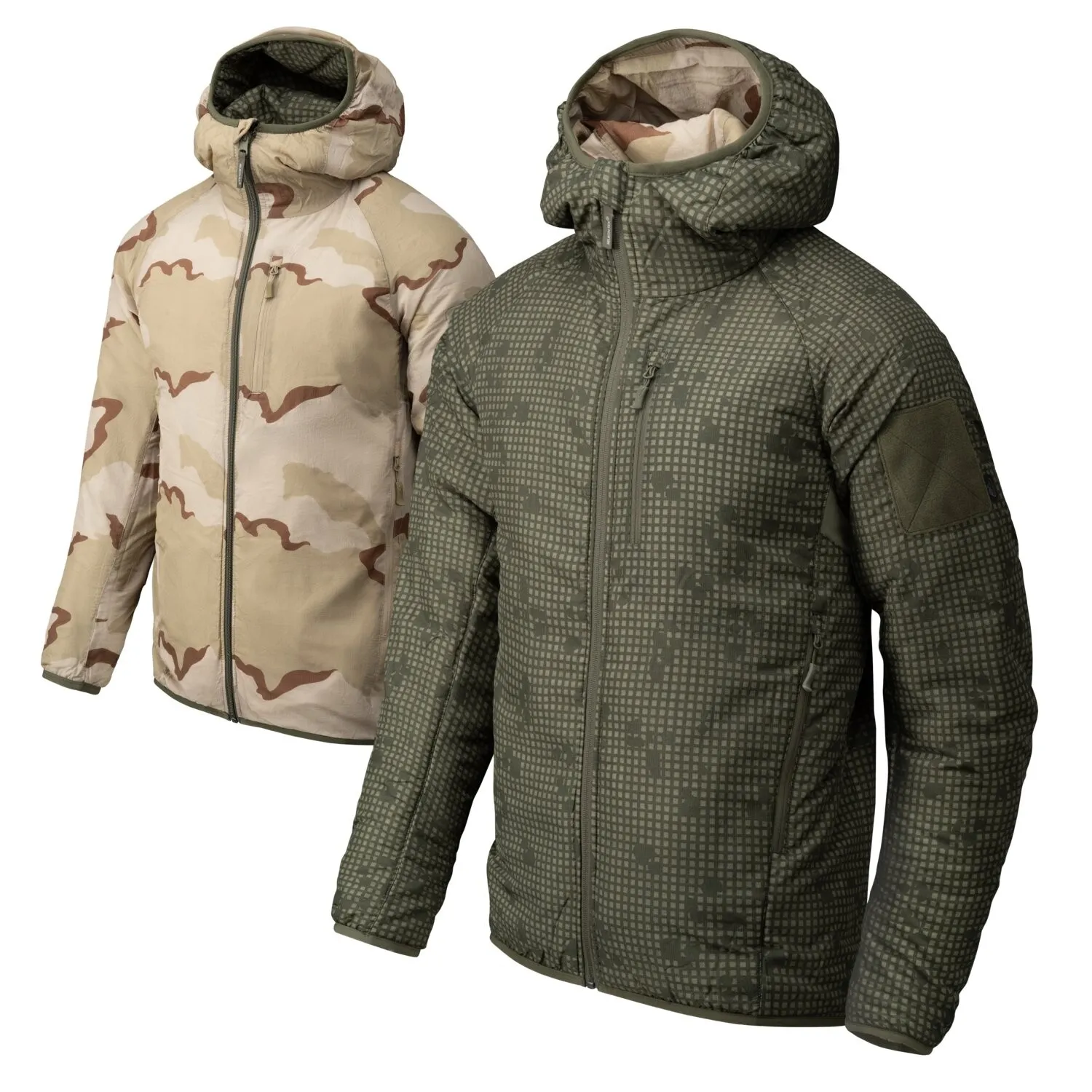 Kurtka Dwustronna Helikon-Tex Wolfhound Hoodie® - Windpack - Desert Night Camo/US Desert