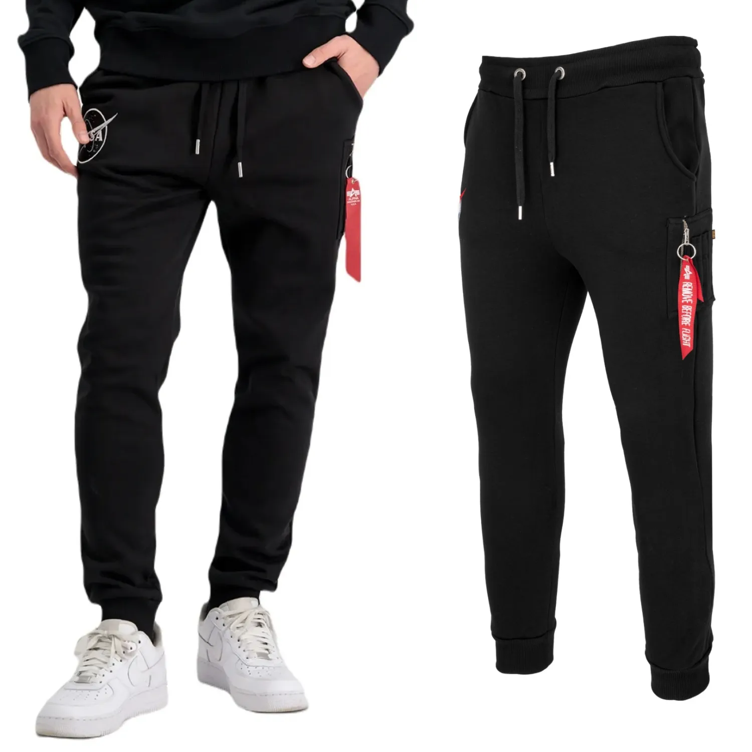 Spodnie Alpha Industries NASA Cargo Sweat Jogger 118369 03 - Czarne