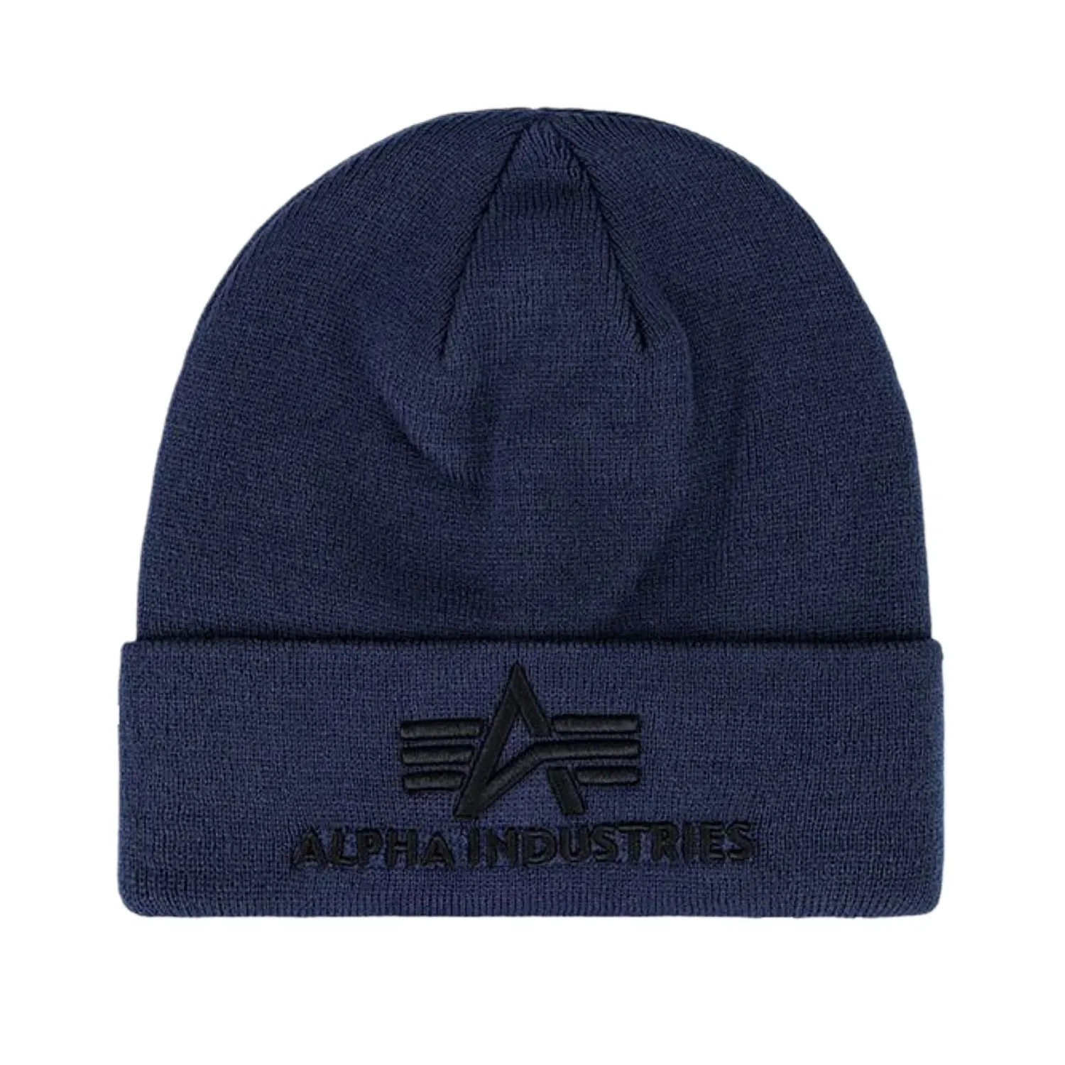 Czapka zimowa Alpha Industries 3D Beanie 168910 07 - Granatowa