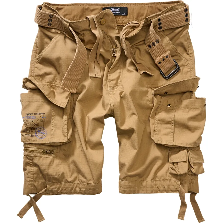 Spodenki Krótkie Męskie BRANDIT Savage Ripstop Shorts - Beżowe