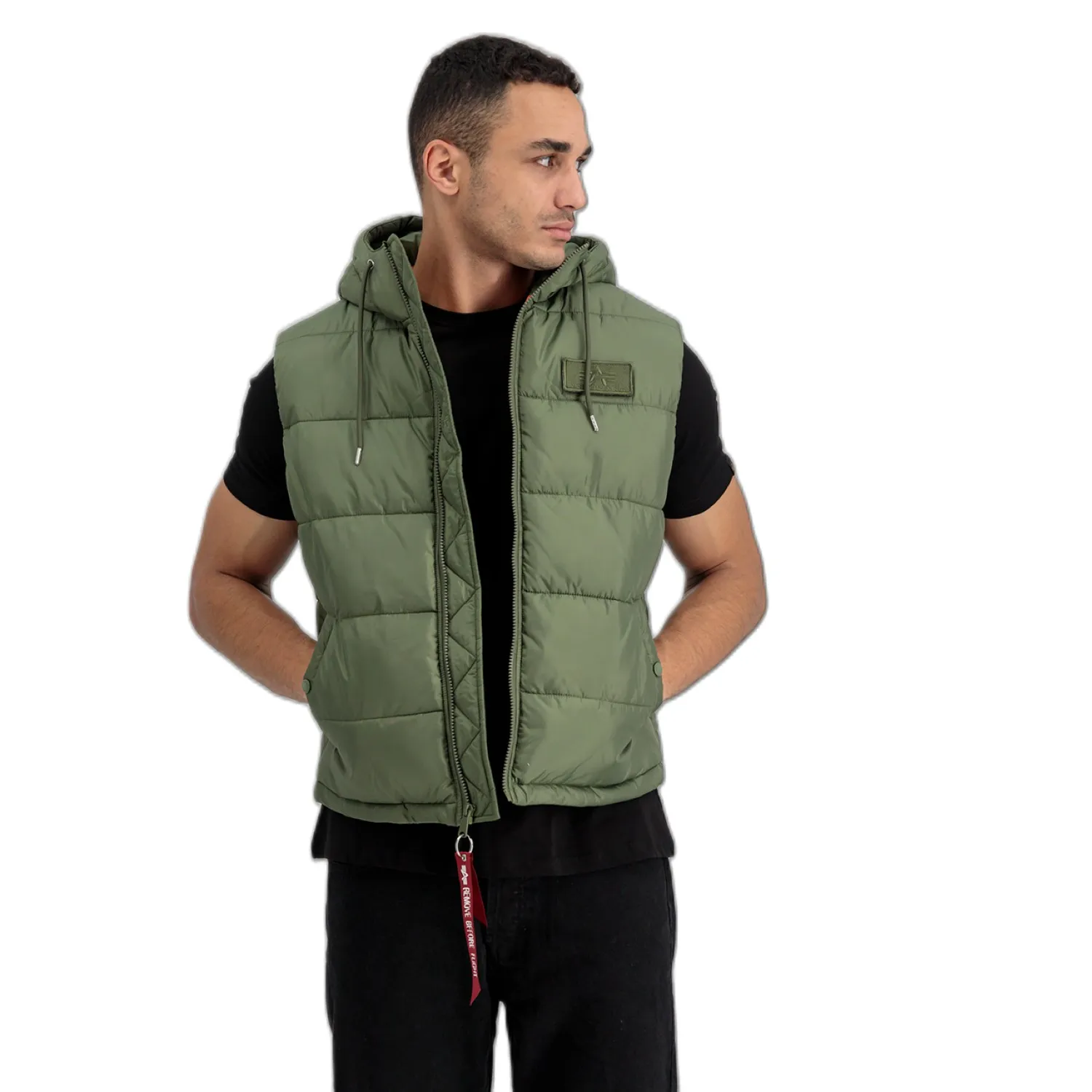 Kamizelka z kapturem Alpha Industries FD 118110 01 - Zielona