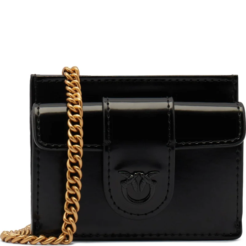 Pinko Skórzany portfel CARD HOLDER POCKET PELLE SPAZZ