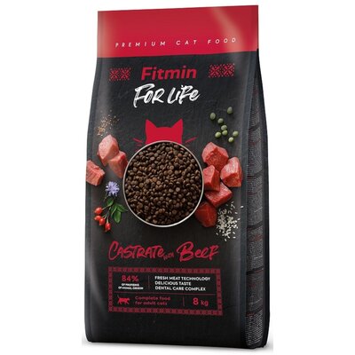 FITMIN FOR LIFE CAT CASTRATE BEEF - 8KG