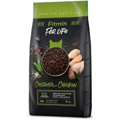 FITMIN FOR LIFE CAT CASTRATE CHICKEN - 8KG