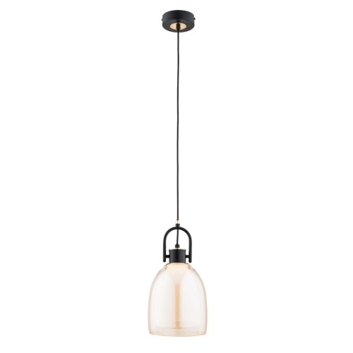Soda lampa wisząca 1xE27 czarna/złota 61335