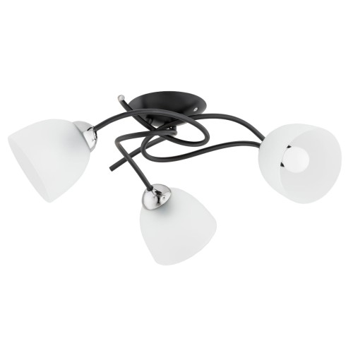 Verwil lampa sufitowa 3xE27 czarna/chrom 62384