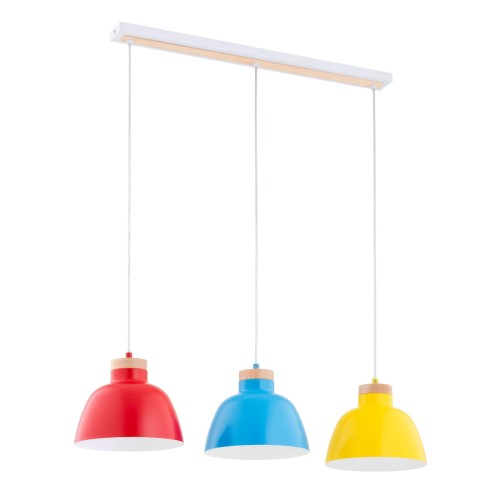 Lorien lampa wisząca 3xE27 multikolor/drewno 62393