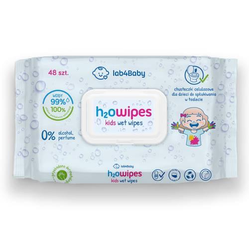 Lab4Baby H2Owipes Kids Chusteczki nawilżające dla dzieci, 24 sztuki