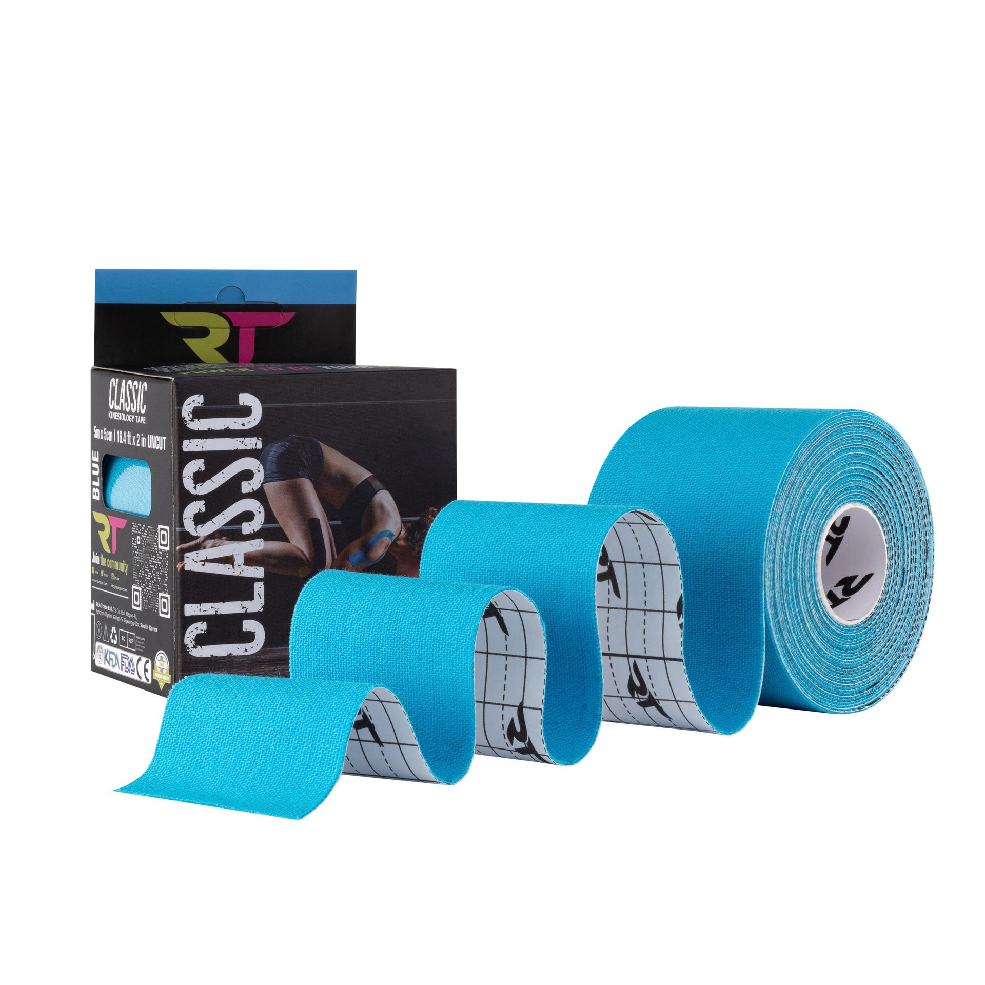 REA Tape Classic taśma kinesiology (classic blue)