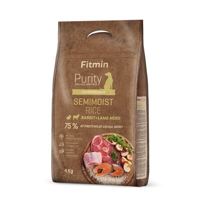 Fitmin Dog Purity Semimoist Rice, Rabbit & Lamb 4 kg