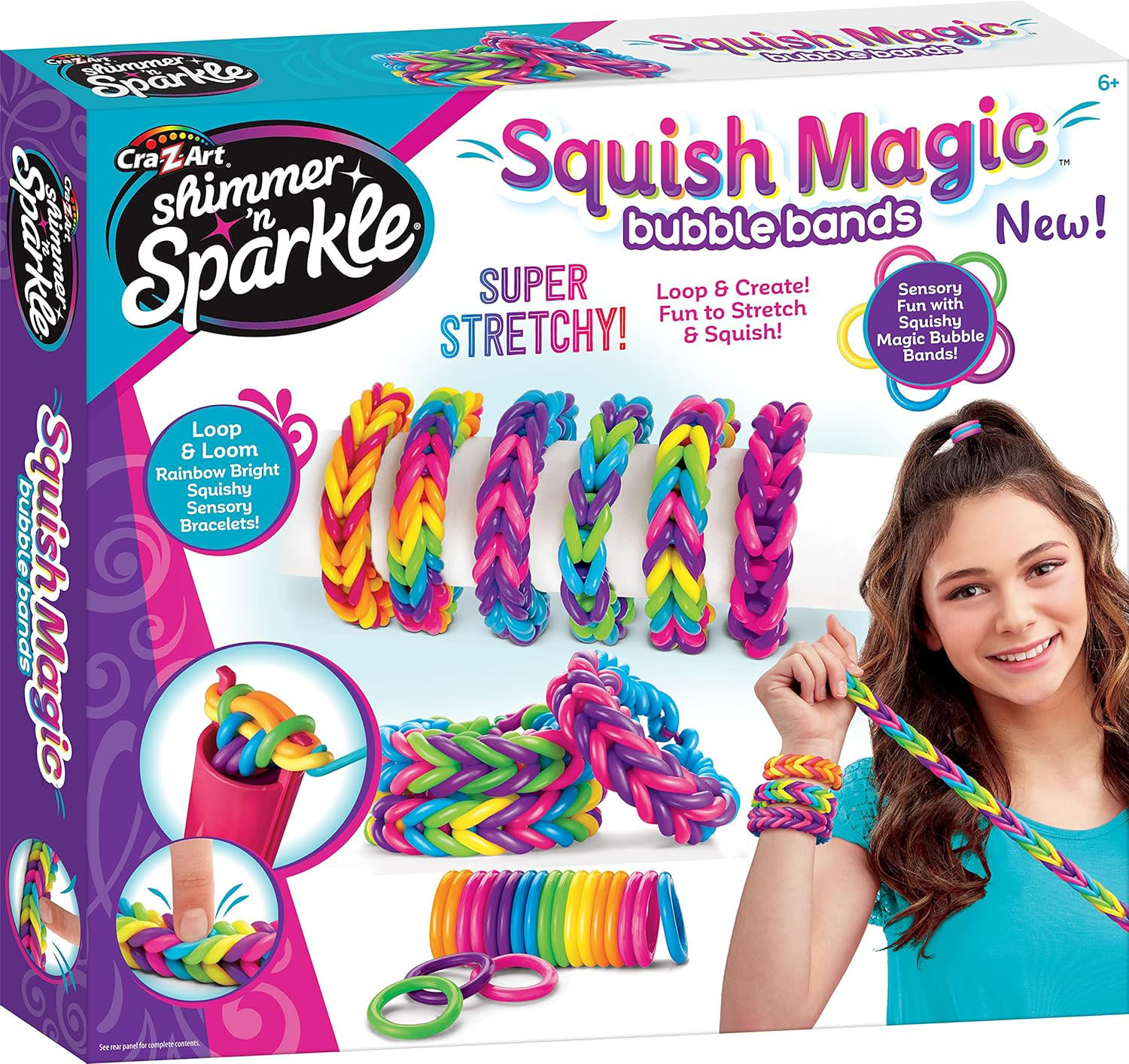 Zestaw do robienia bransoletek Cra-Z-Art Shimmer N Sparkle Squish Magic Bubble Bands (0884920173439)