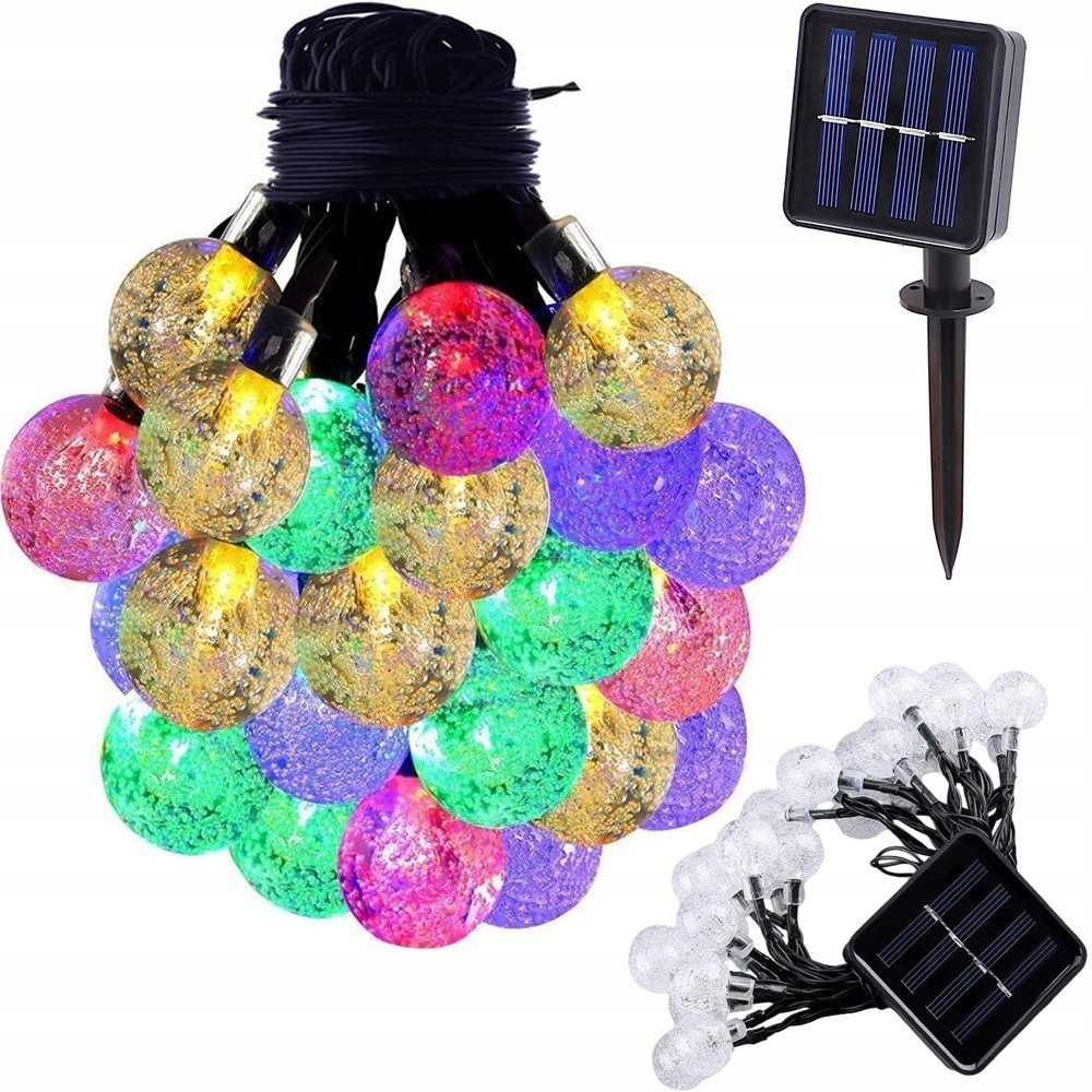Girlanda Ogrodowa Lampki 20 Led Solarna Multikolor