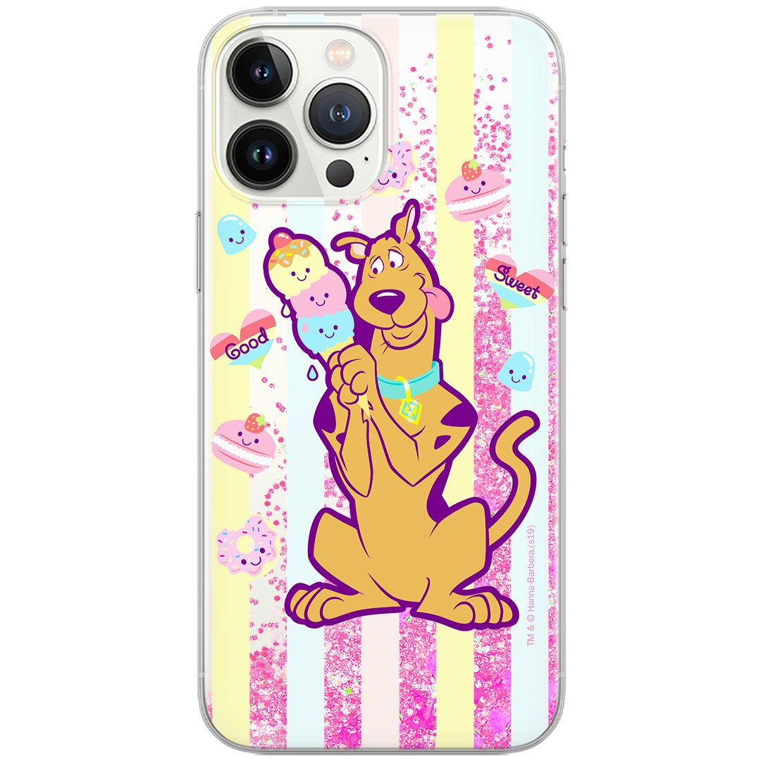 Etui płynny brokat do Apple IPHONE XS Max Scooby Doo: Scooby Doo 004 oryginalne i oficjalnie licencjonowane, Różowy