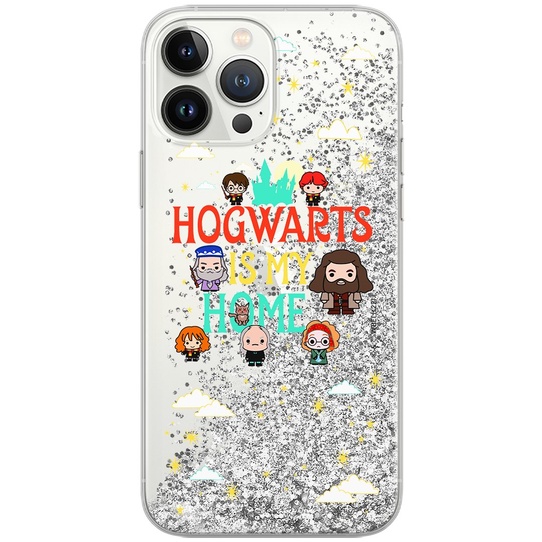 Etui płynny brokat do Apple IPHONE 14 PRO Harry Potter: Harry Potter 237 oryginalne i oficjalnie licencjonowane, Srebrny