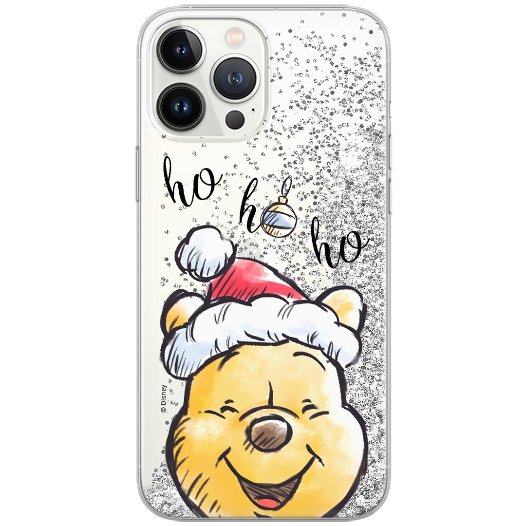 Etui płynny brokat do Apple IPHONE 13 MINI Disney: Kubuś i Przyjaciele 022 oryginalne i oficjalnie licencjonowane, Srebrny