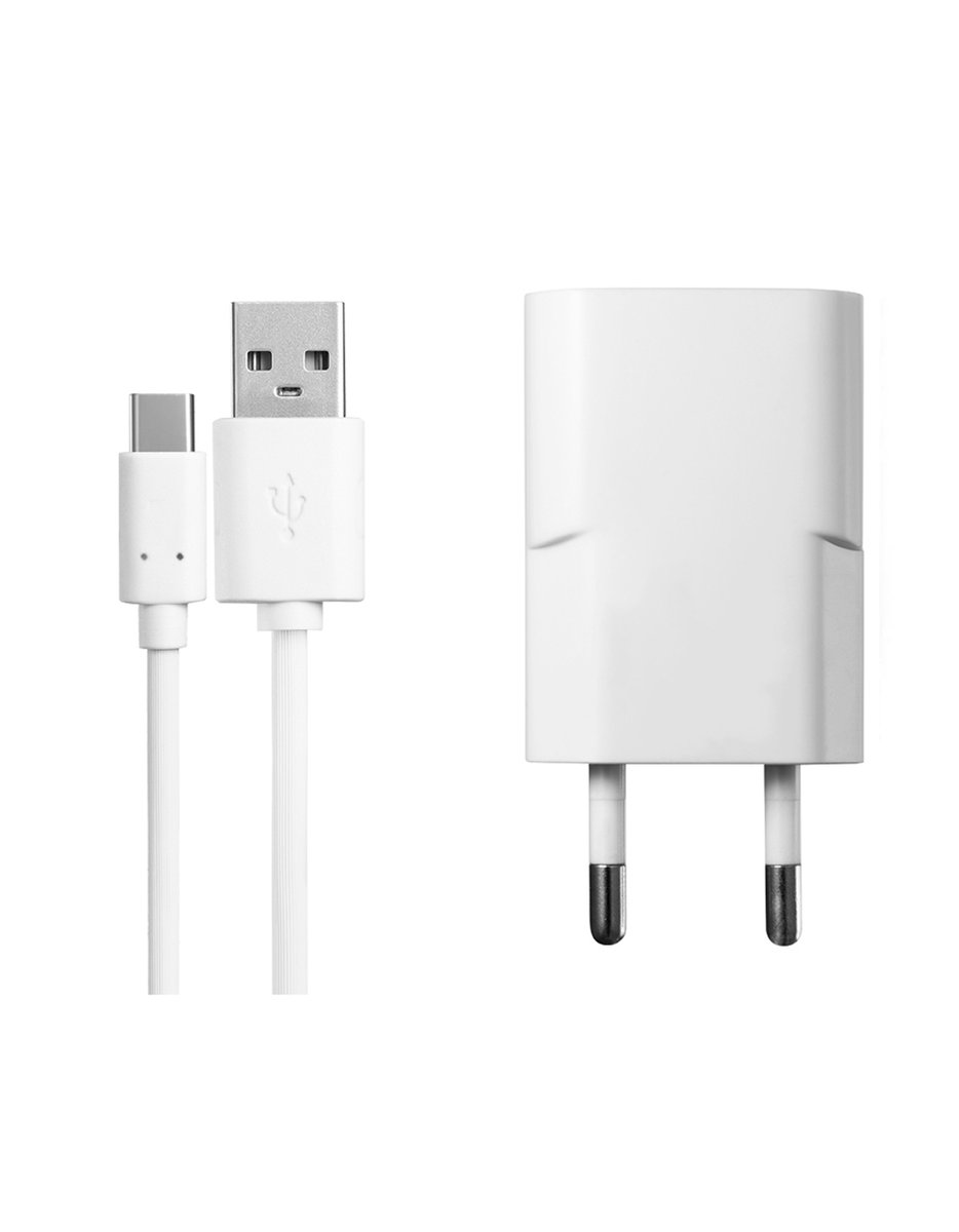 ŁADOWARKA SIECIOWA CT-C03 1A 1xUSB z odpinanym kablem Type-C