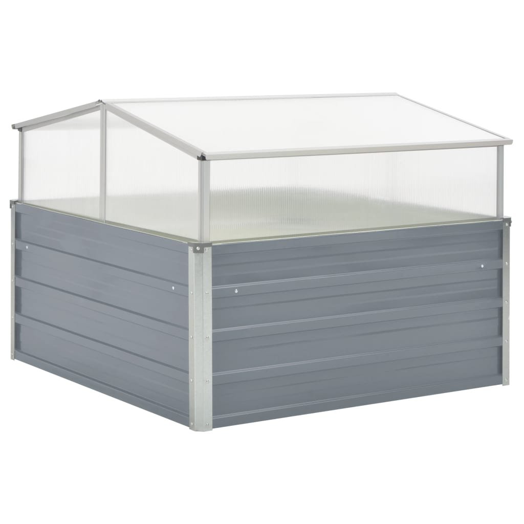 Szklarnia PC+stal, 100x100x85 cm, szary