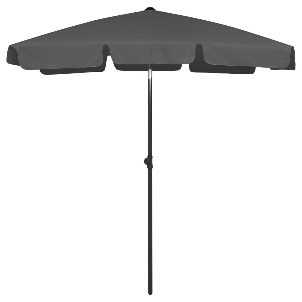 Parasol plażowy UV, antracyt, 232cm, 180x120cm
