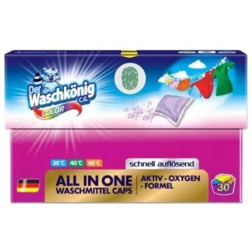 Waschkönig Color Kapsułki proszkowe do prania, 30szt.