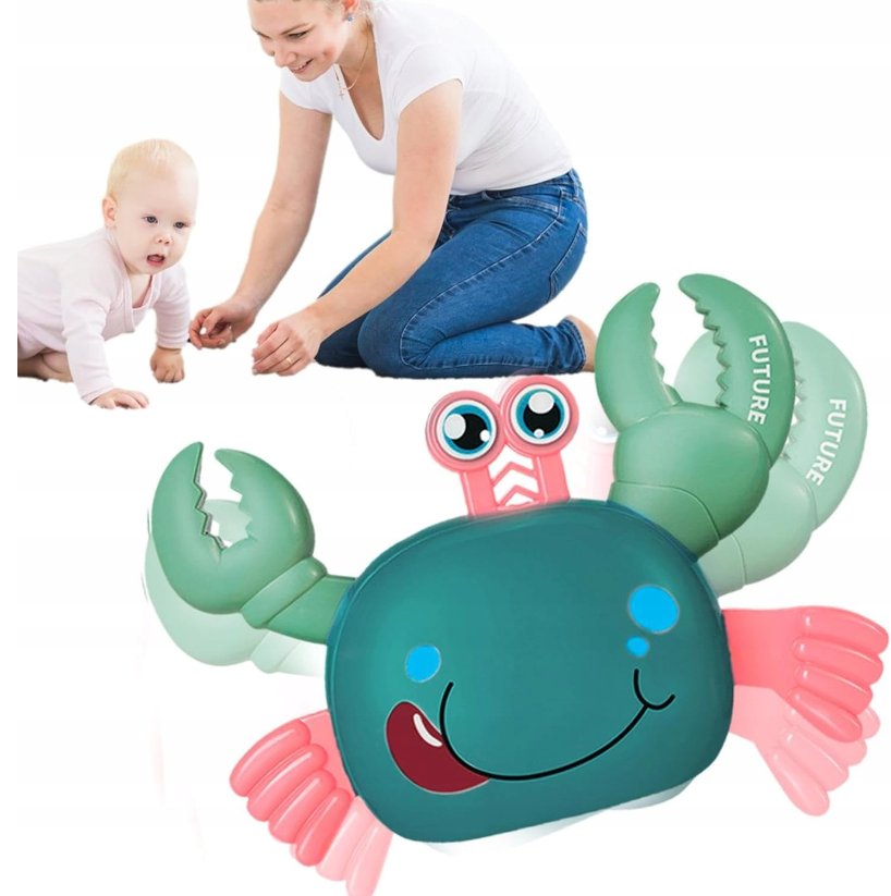 PEŁZAJĄCY KRAB INTERAKTYWNA ZABAWKA DLA DZIECKA MUZYKA LED RUCH