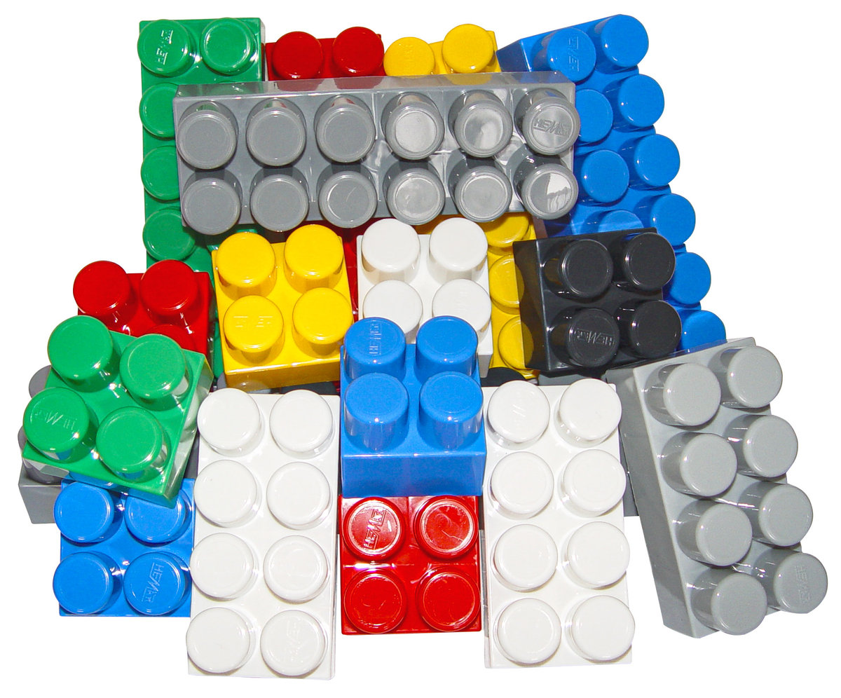 Klocki Hemar rozmiar K3 konstrukcyjne 100 el luz kol podstawowe+monochrom