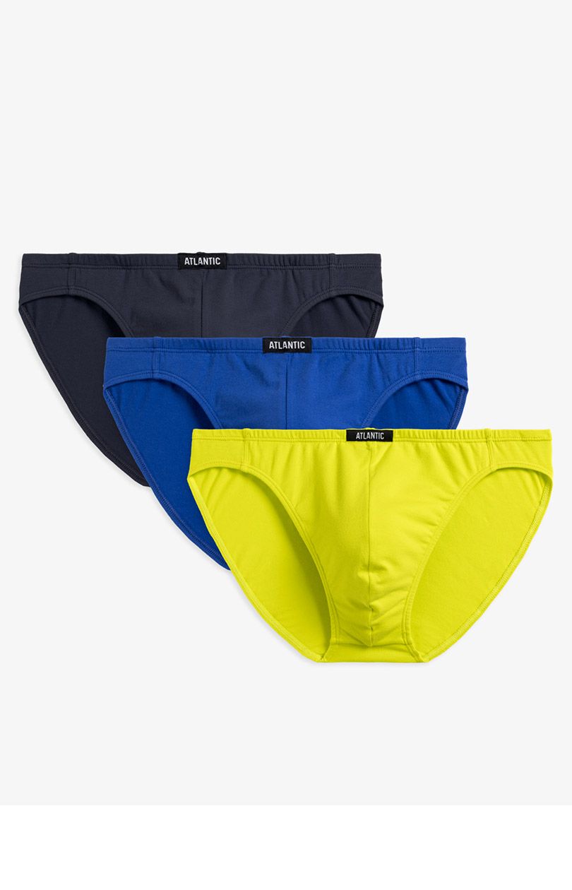 Slipy męskie mini 3-pack 3MP-170, Kolor multicolour, Rozmiar M, ATLANTIC - Intymna