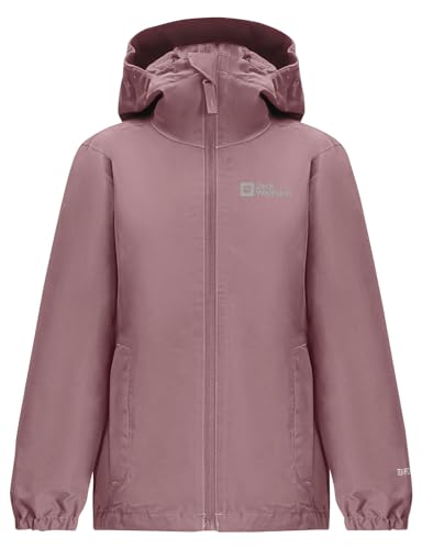 Jack Wolfskin Dziewczęca kurtka FLAZE K kurtka przeciwdeszczowa, ash Mauve, 104