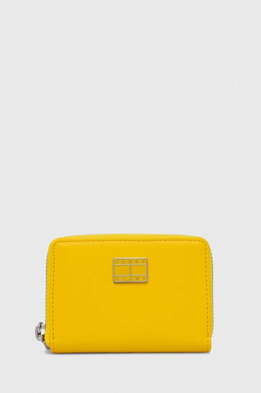 Tommy Jeans portfel damski kolor żółty