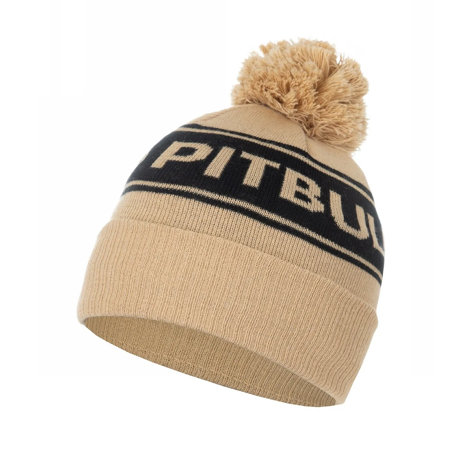 Czapka zimowa Vermel Pit Bull R - Piaskowa/Czarna
