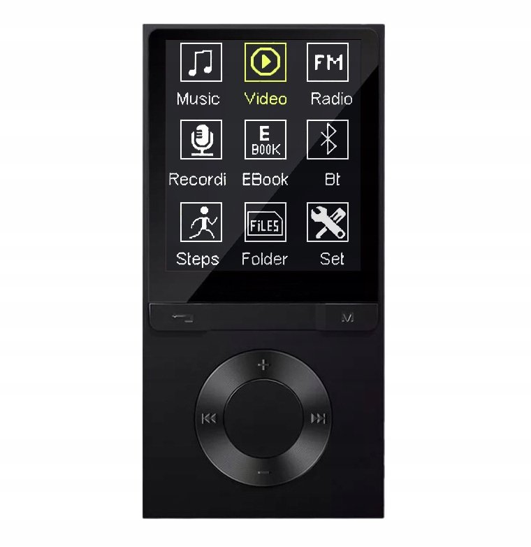 Odtwarzacz MP4 B6 8GB bluetooth microSD MP3 czarny