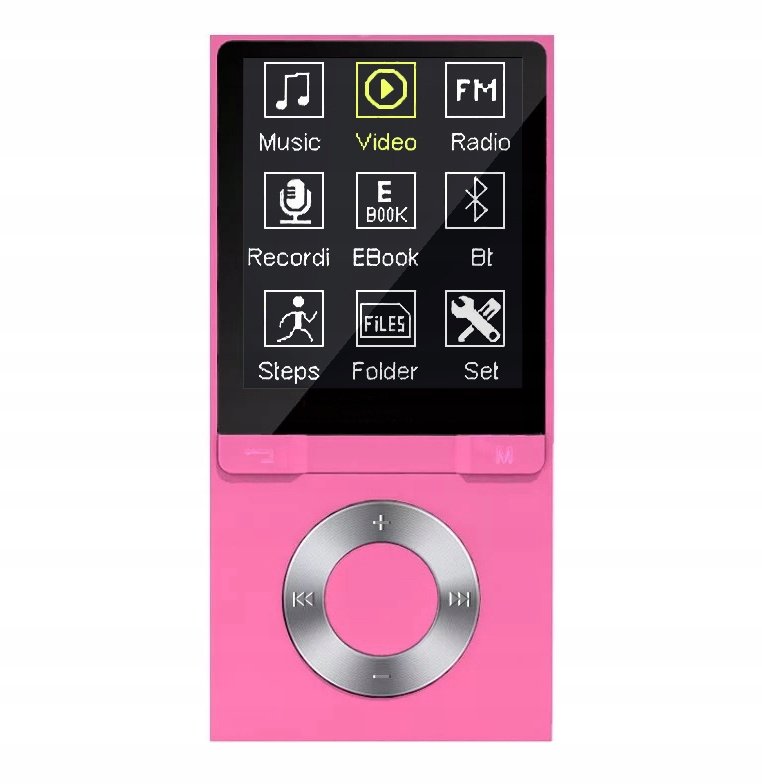 Odtwarzacz MP4 B6 32GB bluetooth microSD MP3 różowy