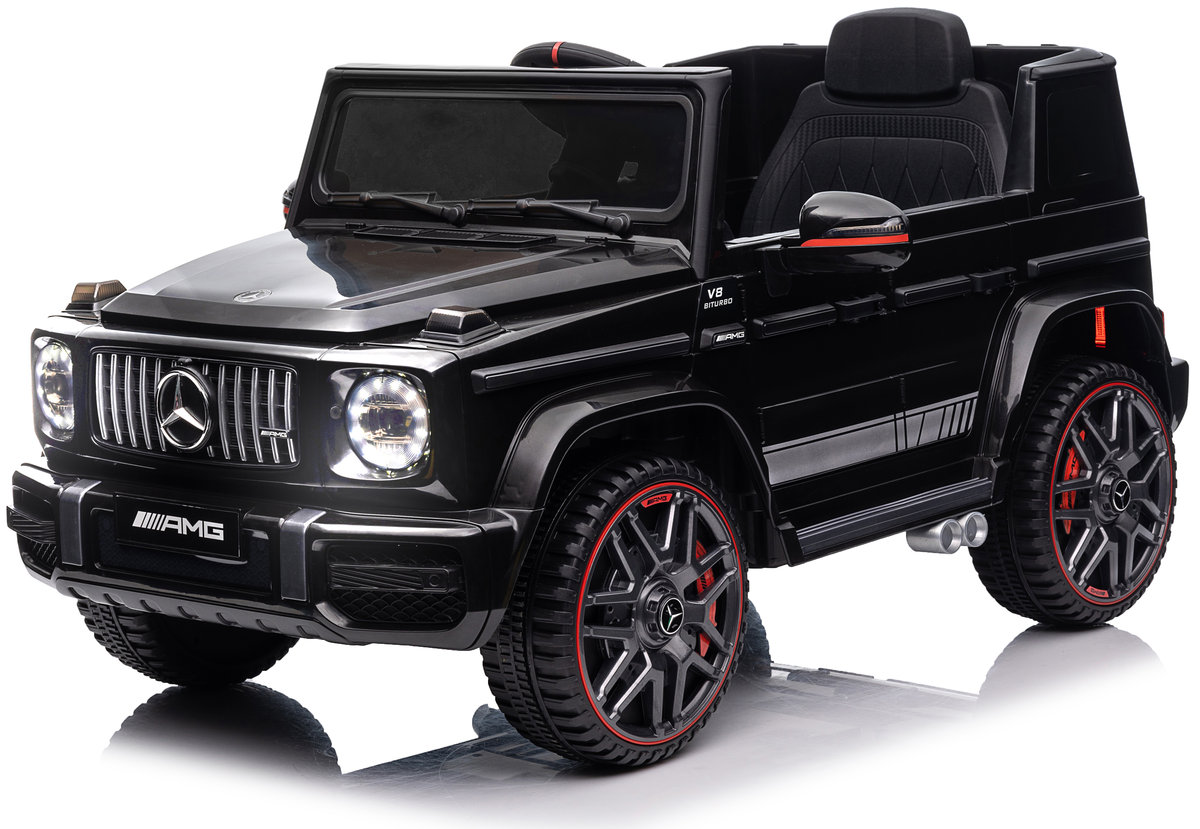 Auto na akumulator Mercedes G63 oryginał 2 silniki skóra radio EVA dla dzieci