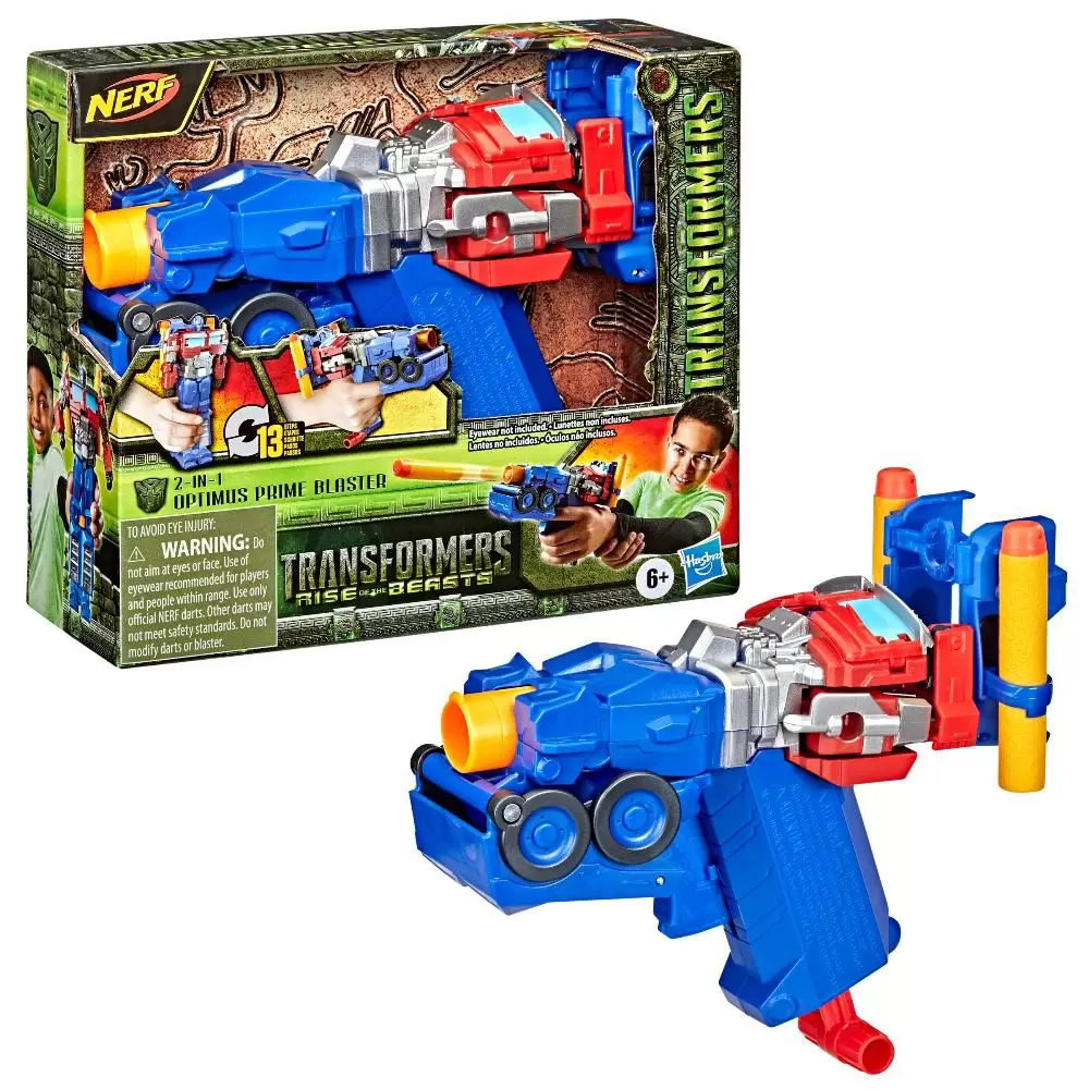 Nerf Transformers Rise of the Beasts 2w1 Optimus Prime F3901