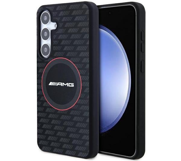 AMG AMHMS24M23SMRK S24+ S926 czarny/black hardcase Silicone Carbon Pattern MagSafe