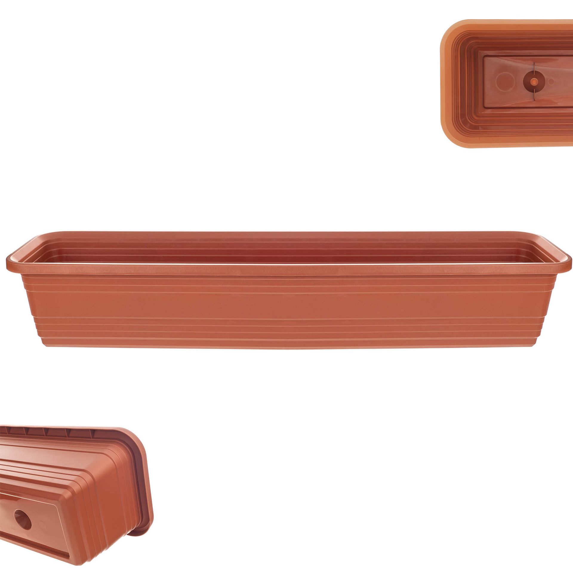Skrzynka balkonowa Paulin 80cm terrakota
