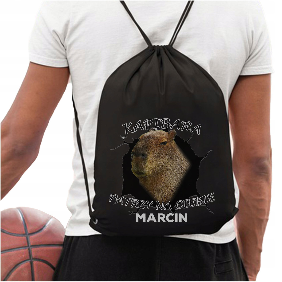 WOREK NA BUTY PLECAK KAPIBARA CAPYBARA PREZENT NA URODZINY DLA DZIECKA Y5