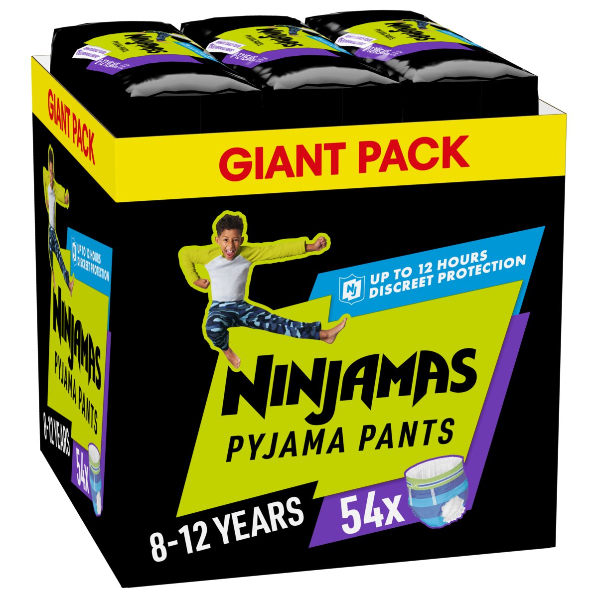 Pampers Ninjamas Chłopiec Pieluchomajtki, 54 pary pieluchomajtek 8 lat