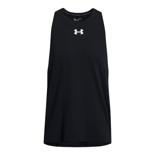 Under Armour UA Baseline Bawełniany tank top, czarny/biały, XXL
