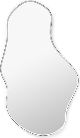 ferm LIVING lustro ścienne Pond L, chrom, wysokość 110 cm, szkło