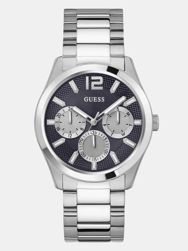 GUESS M Wielofunkcyjny Zegarek Ze Stali Srebrny, Rozmiar T/U
