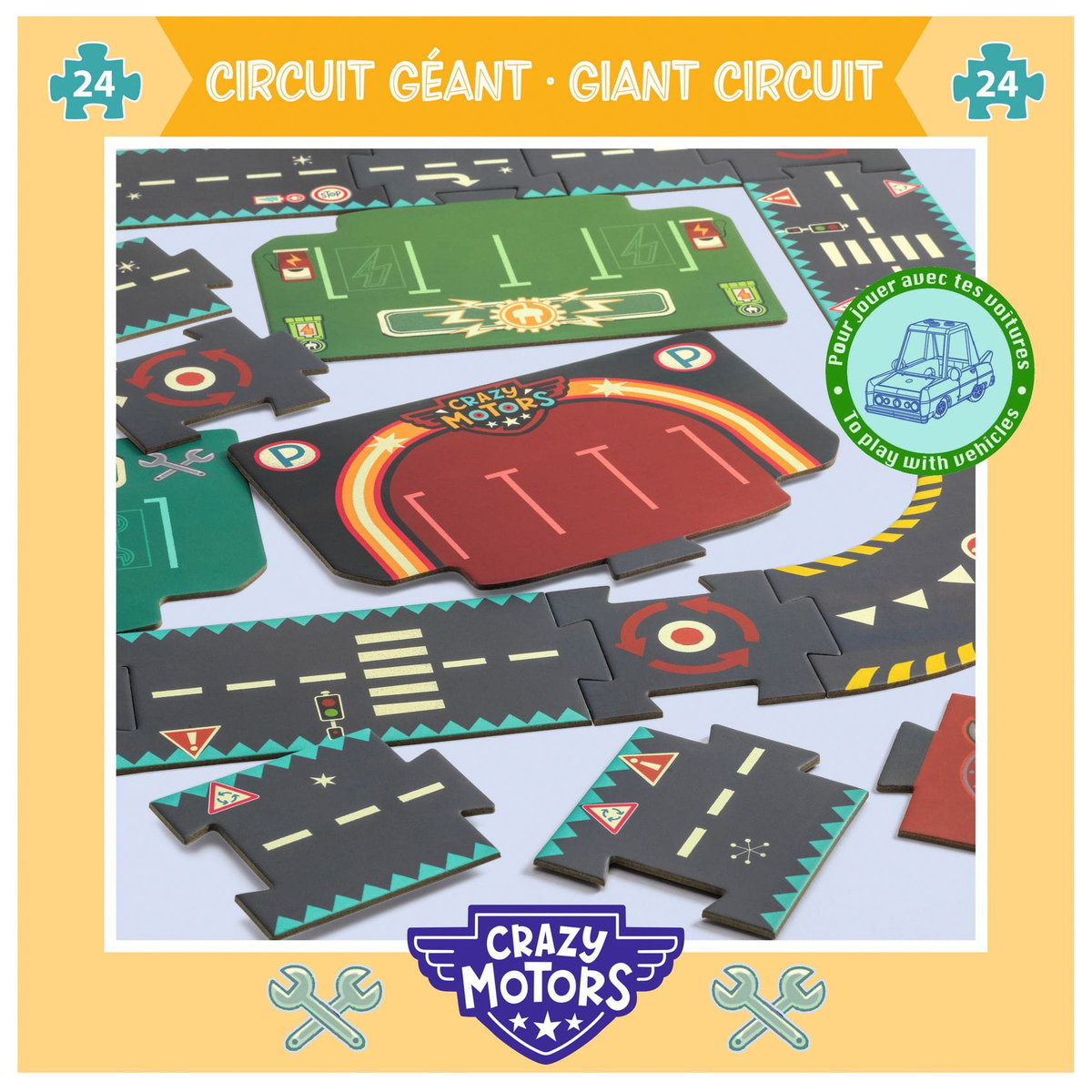 Puzzle kartonowe Crazy Motors - Droga