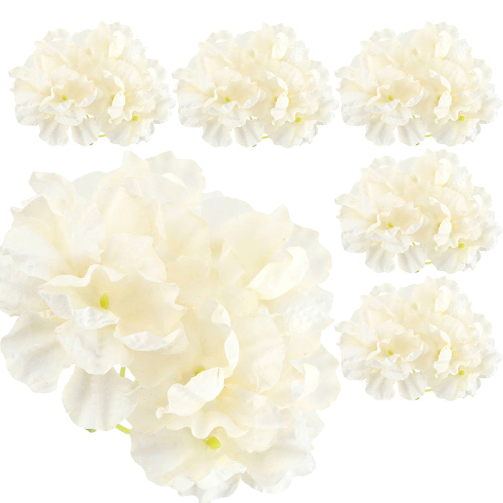Główki Wyrobowe Hortensja 6szt Krem Kr350B