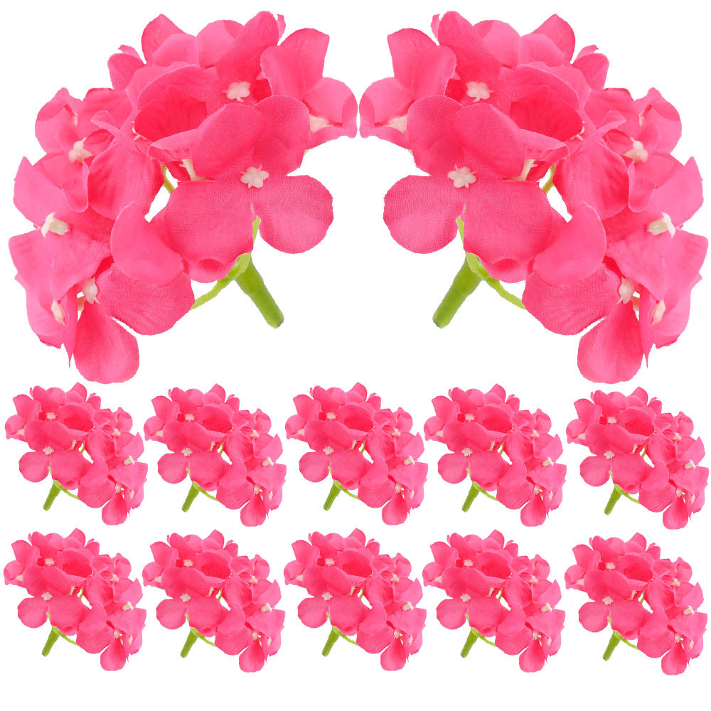 Główki Kwiatowe Amarant Hortensja 12 szt KR344