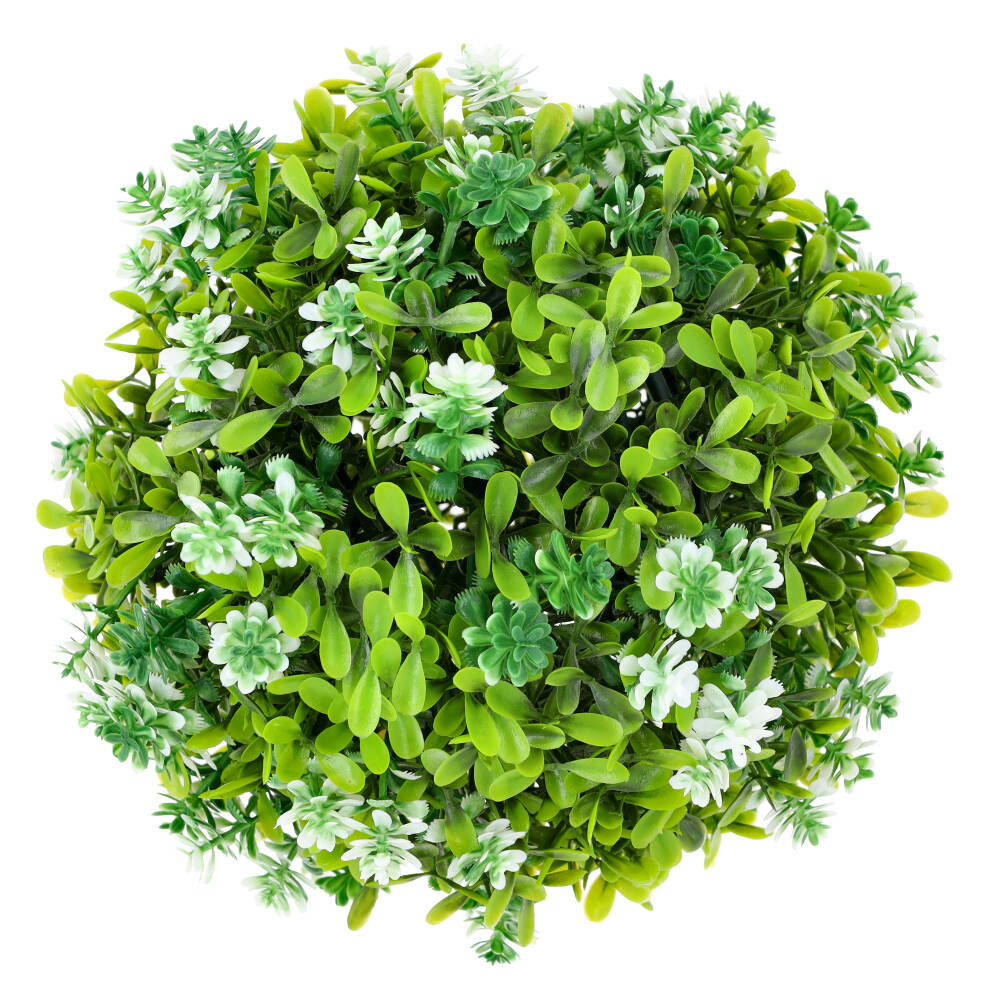 Dekoracja Roślinna Kula 23cm Kwiatki Biel