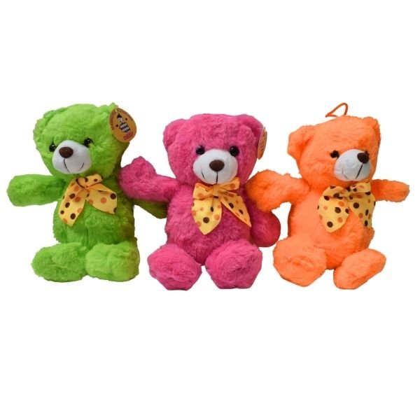 Miś z Żółtą Kokardką 3 Kolory Średni