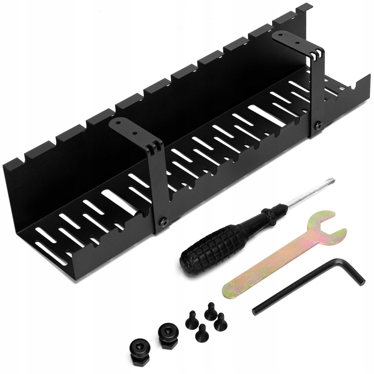 Półka Na Biurko Blat Na Kable Przewody Zasilacz Maskownica Organizer 50 cm GOCKOWIAK ALMADA