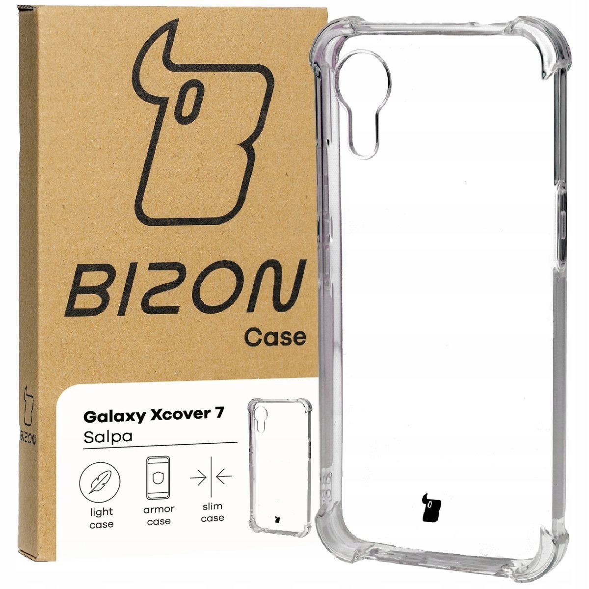 Etui Bizon Case Salpa do Galaxy XCover 7, przezroczyste