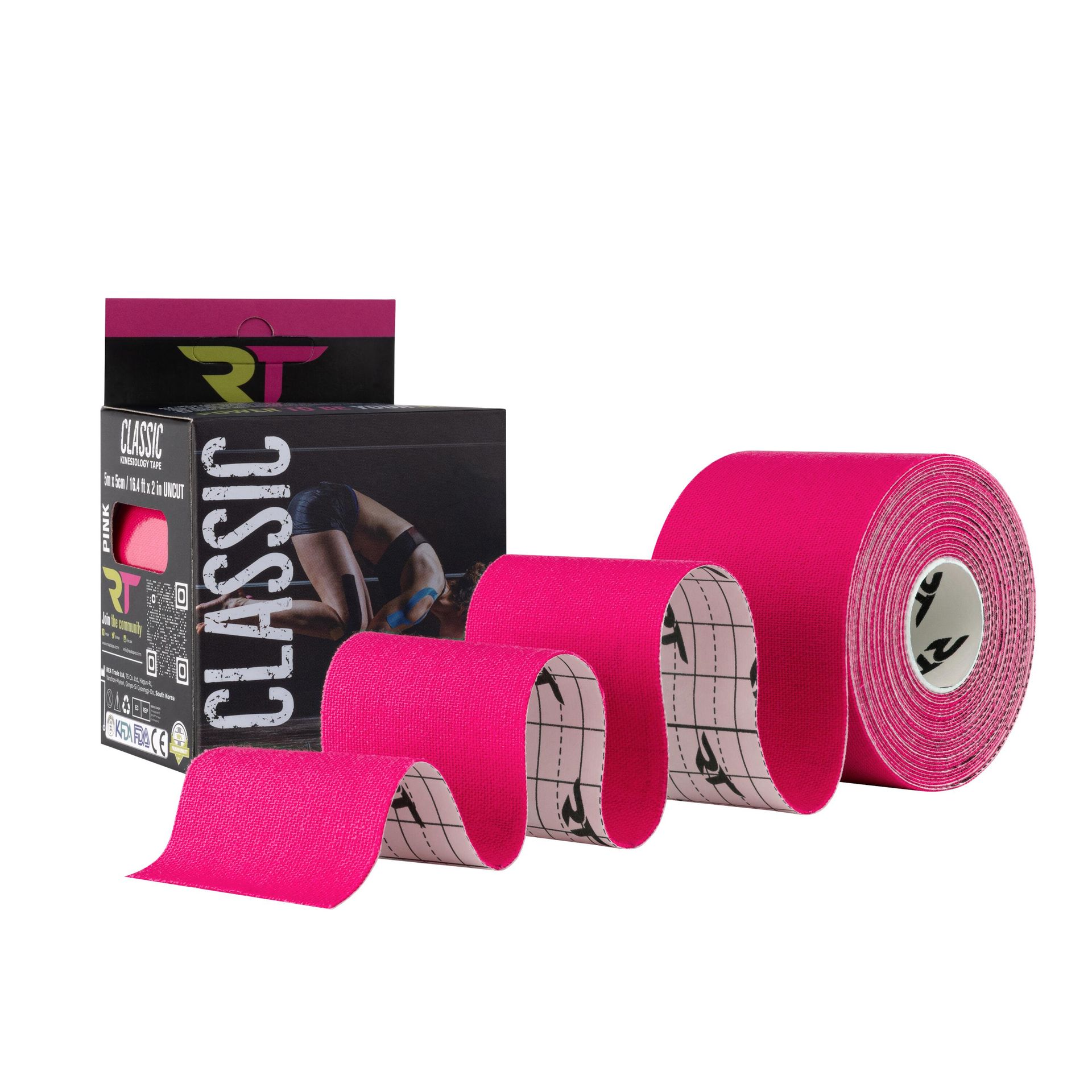 REA Tape Classic taśma kinesiology (różowa)